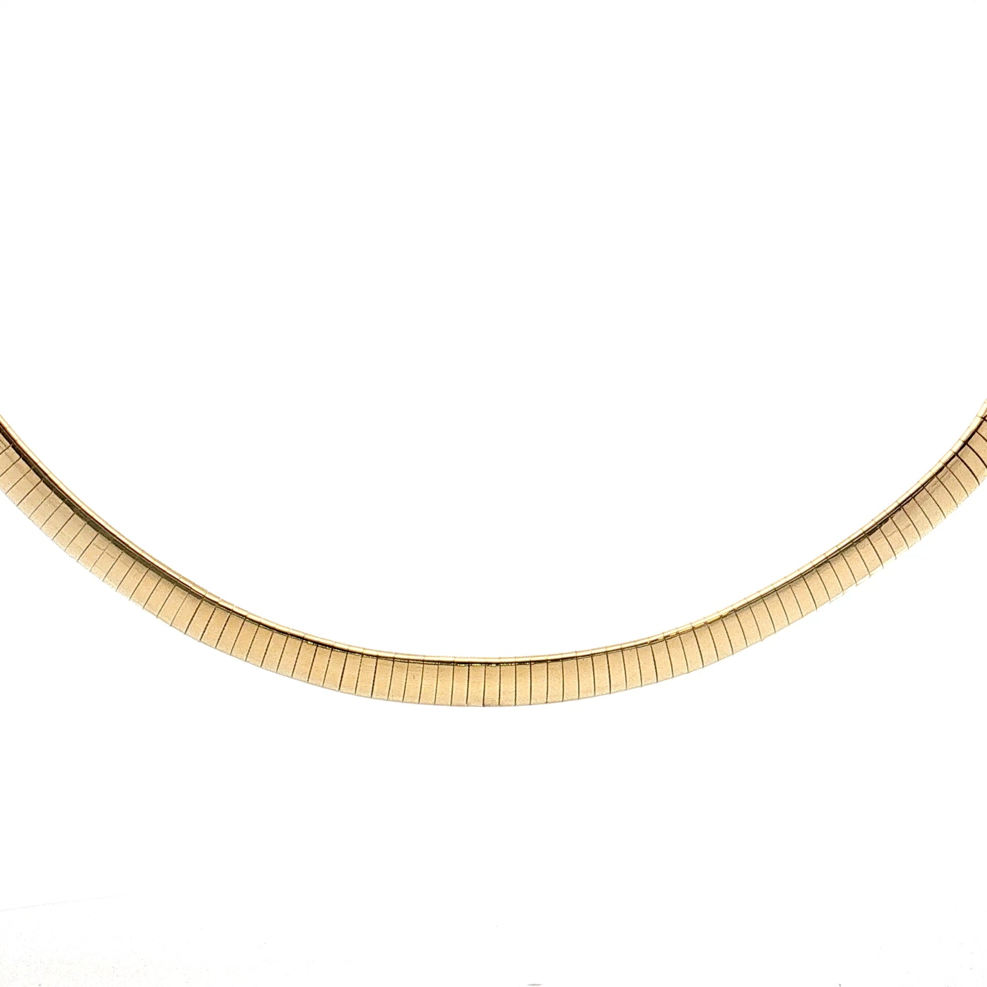 Omega Collar Necklace 14k Yellow Gold