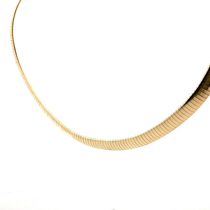 Omega Collar Necklace 14k Yellow Gold