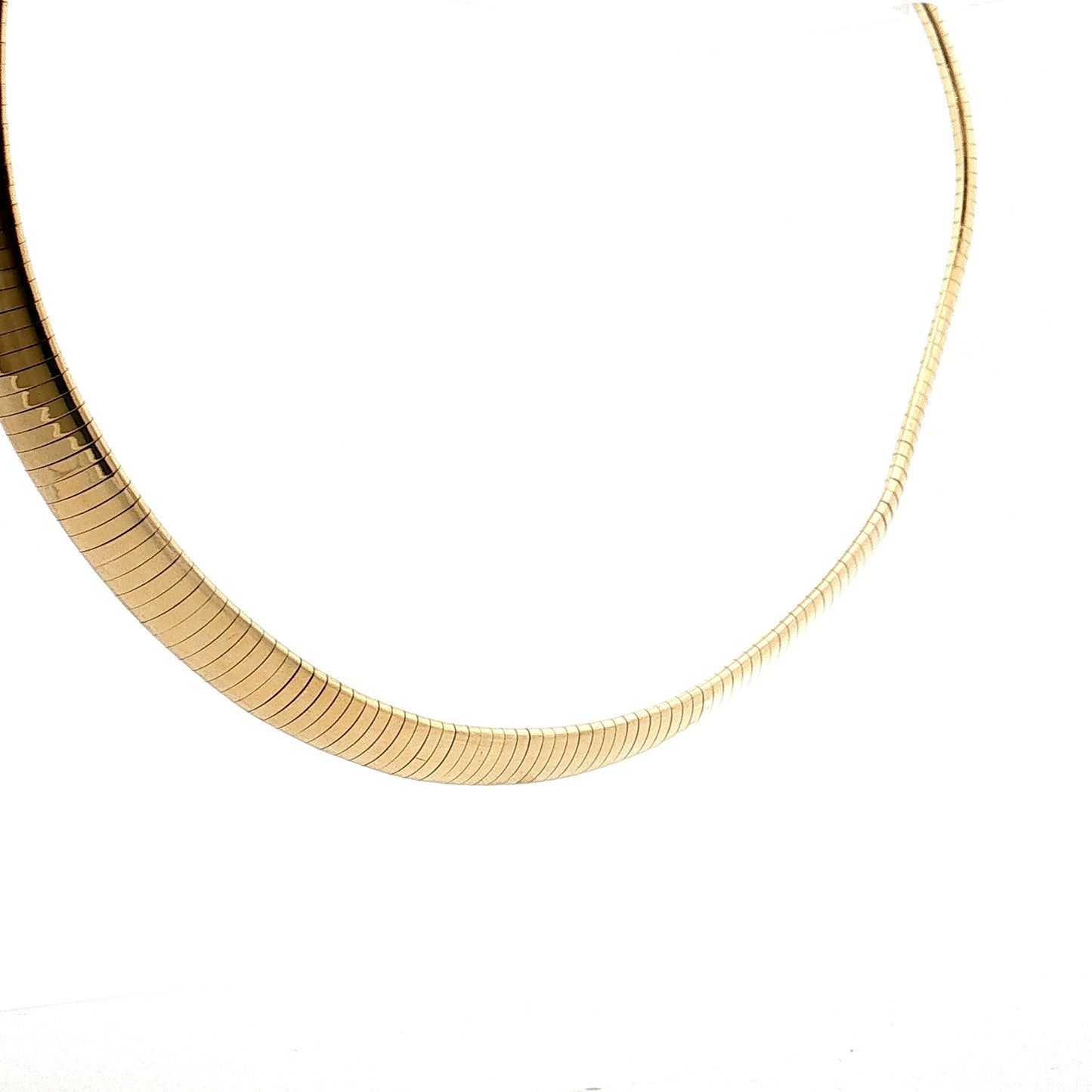 Omega Collar Necklace 14k Yellow Gold
