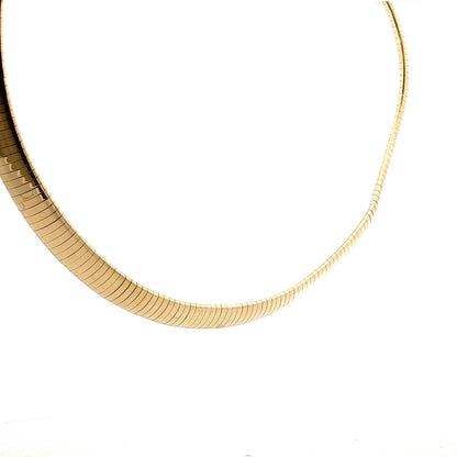Omega Collar Necklace 14k Yellow Gold