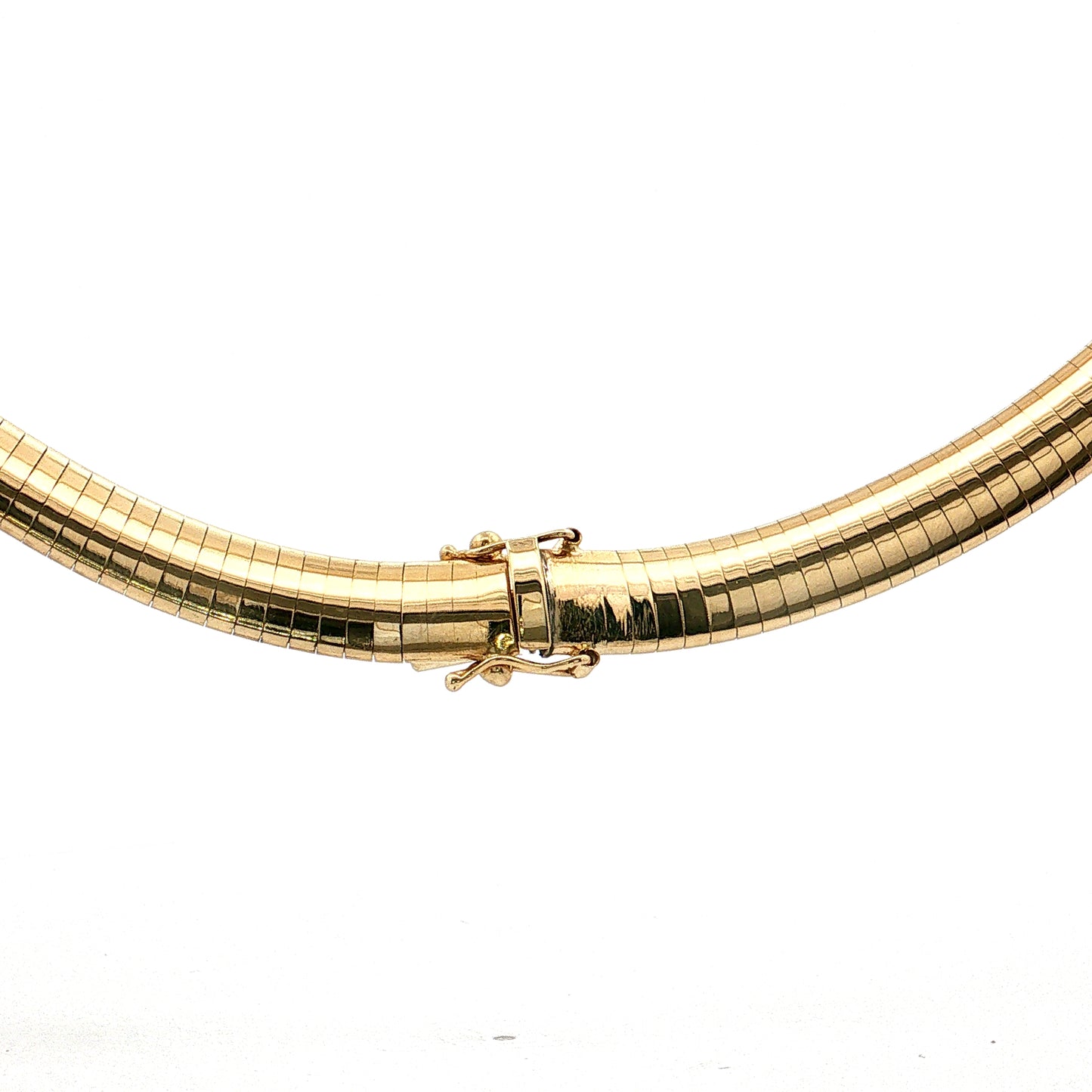 Omega Collar Necklace 14k Yellow Gold