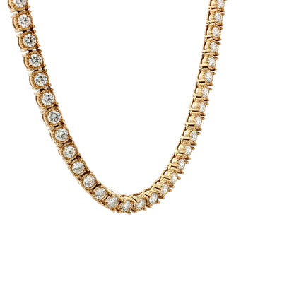 10.00 Diamond Tennis Necklace 14k Yellow Gold