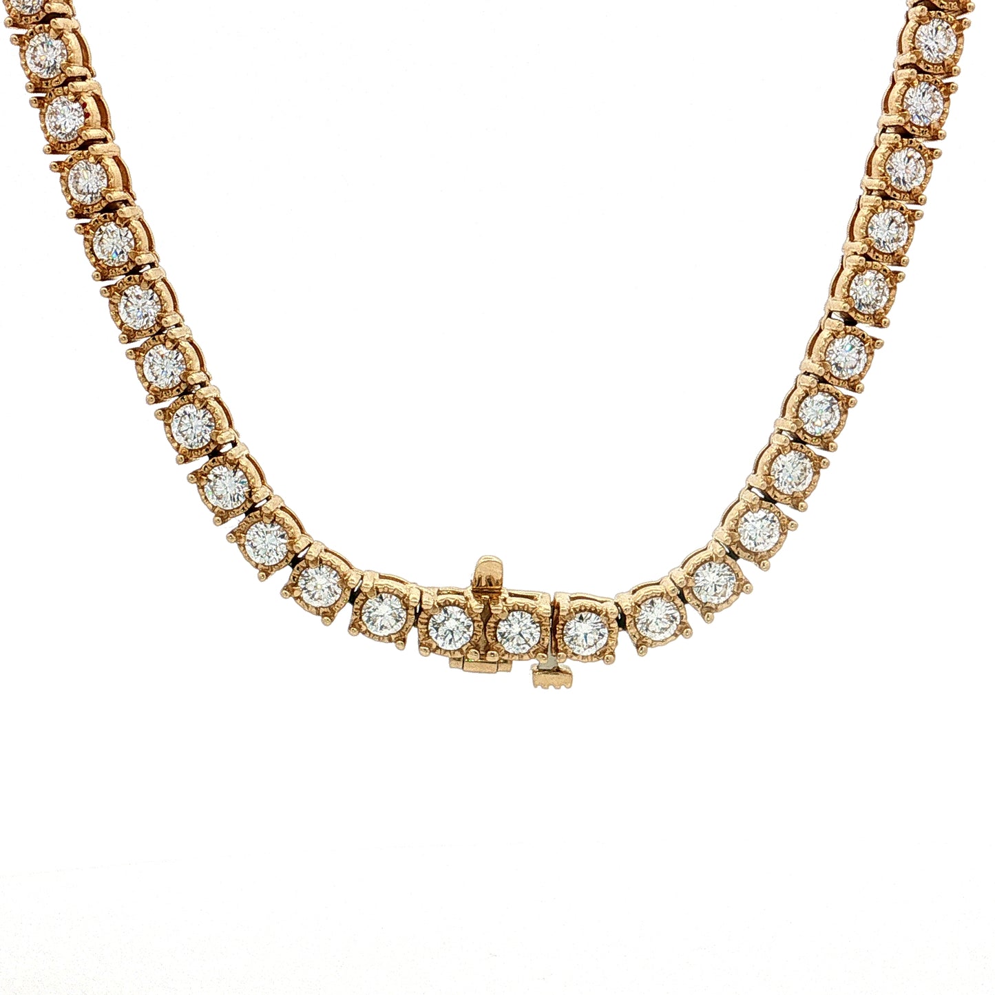 10.00 Diamond Tennis Necklace 14k Yellow Gold