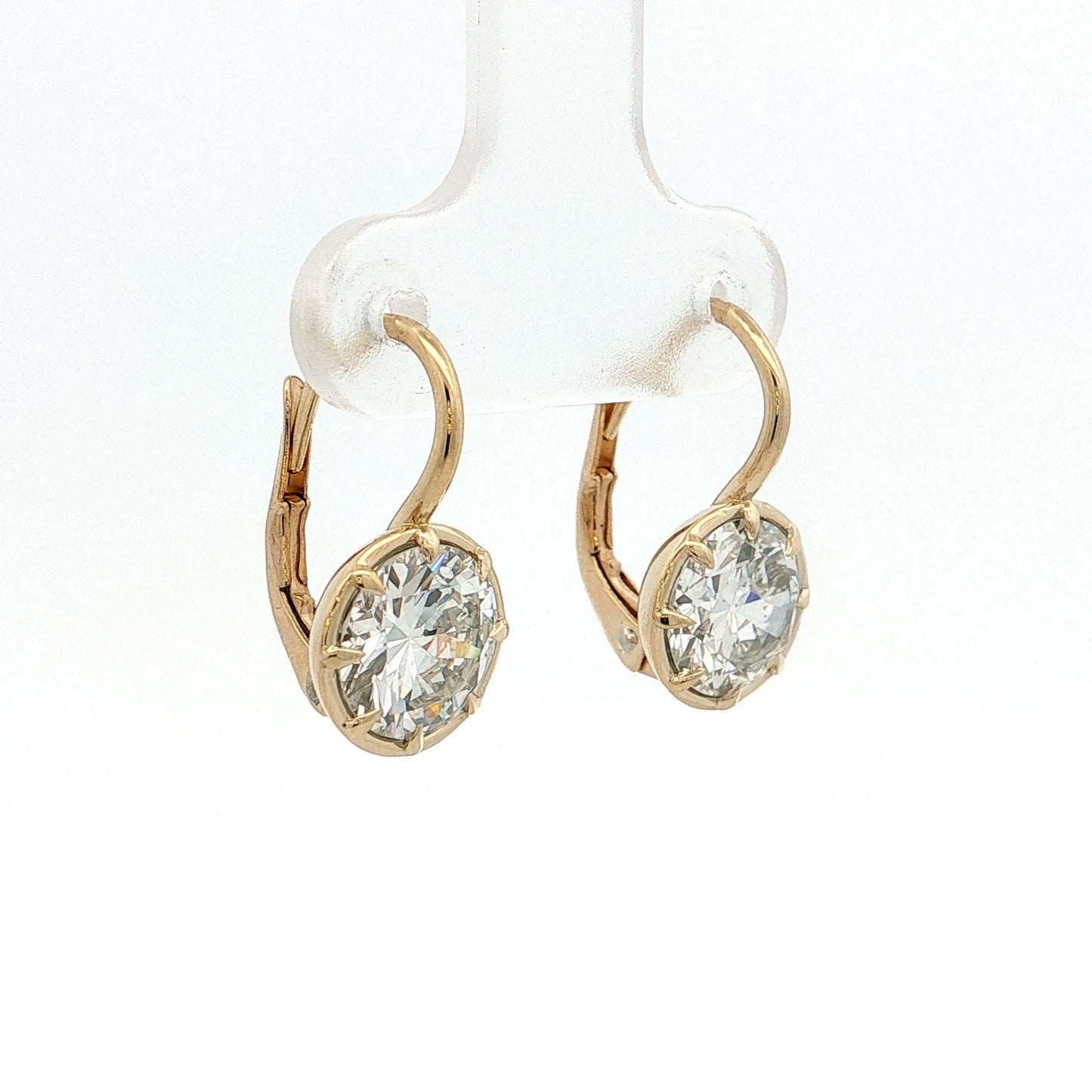 3.14 Old European Diamond Drop Earrings 14k