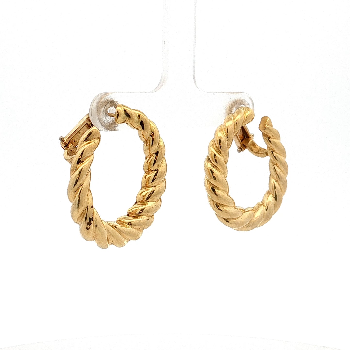 Twisted Hoop Earrings 18k Yellow Gold