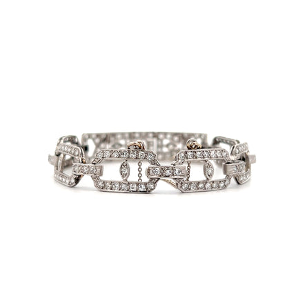 3.75 Antique Art Deco Diamond Bracelet Platinum