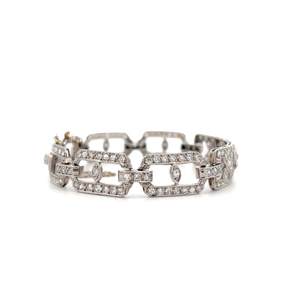 3.75 Antique Art Deco Diamond Bracelet Platinum
