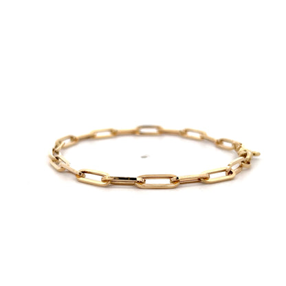 Paperclip Chain Bracelet 14k Yellow Gold