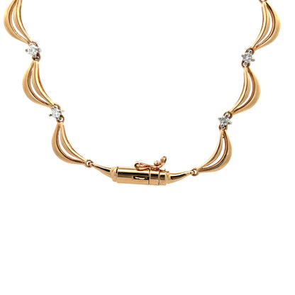 1.78 Diamond Collar Necklace 14k Two-Tone Gold