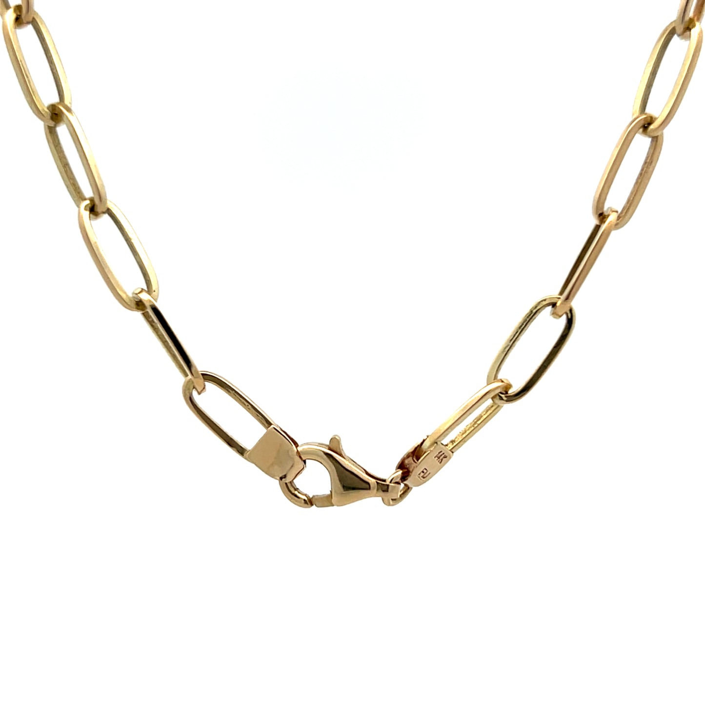 19.75" Paperclip Chain Necklace 14k Yellow Gold