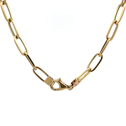 19.75" Paperclip Chain Necklace 14k Yellow Gold