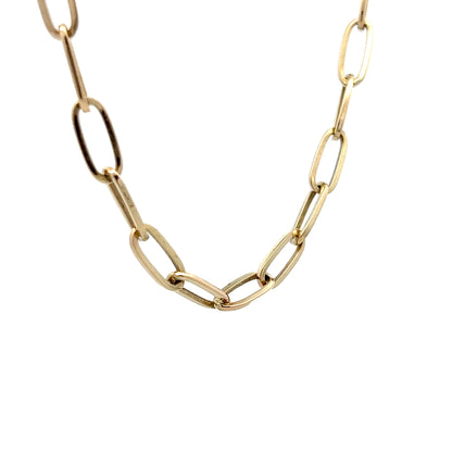 19.75" Paperclip Chain Necklace 14k Yellow Gold