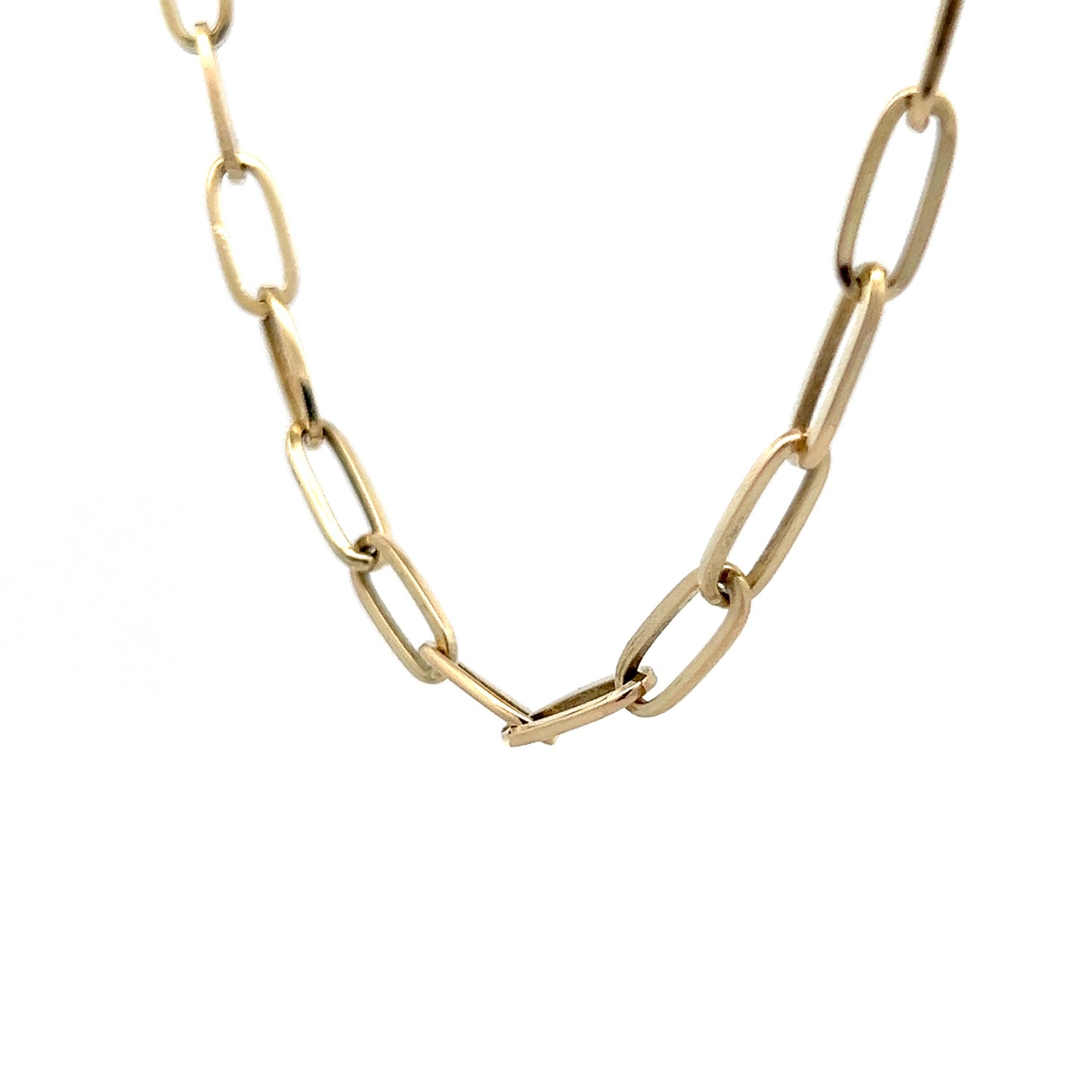 19.75" Paperclip Chain Necklace 14k Yellow Gold