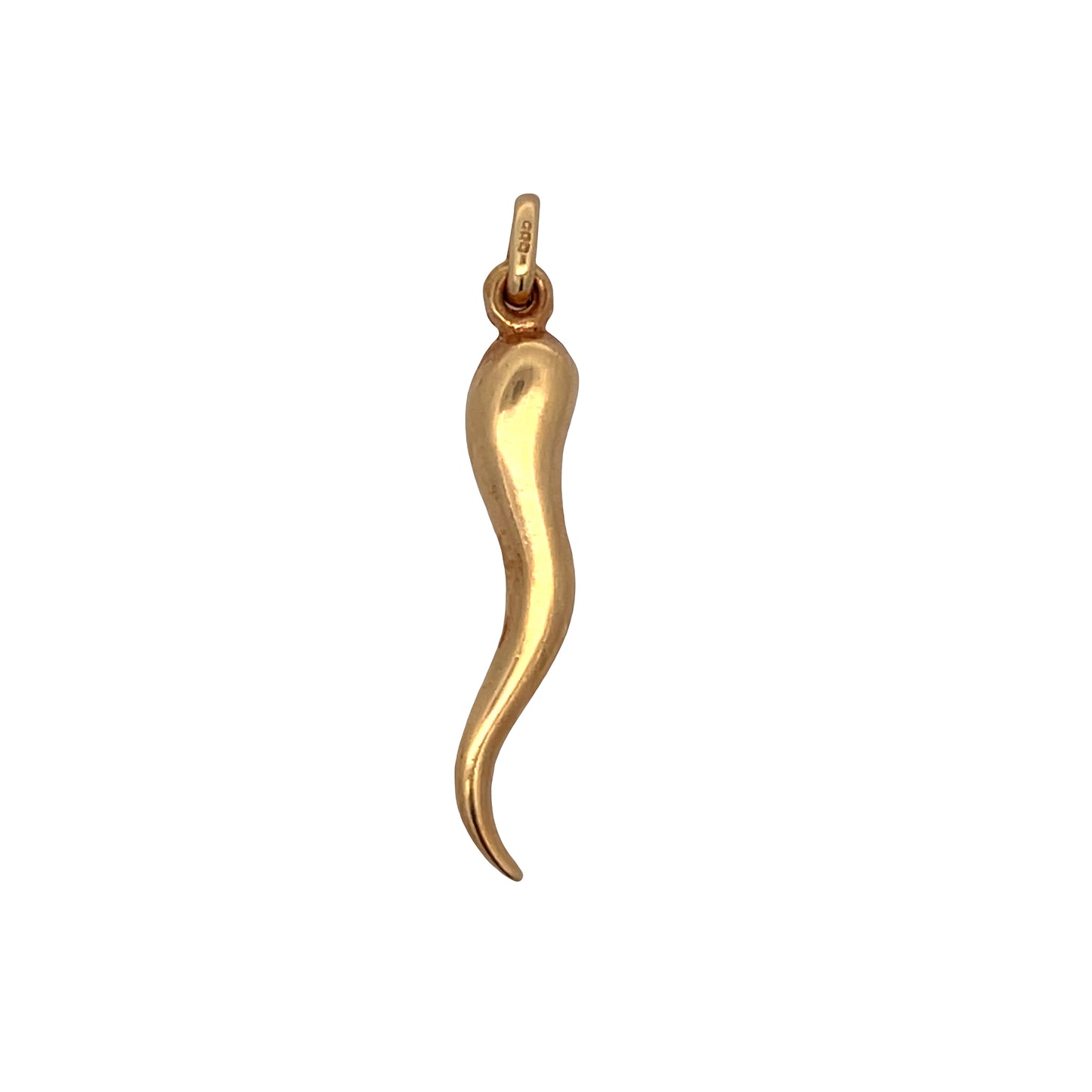 Vintage Mid-Century Cornicello Charm 14k Yellow Gold