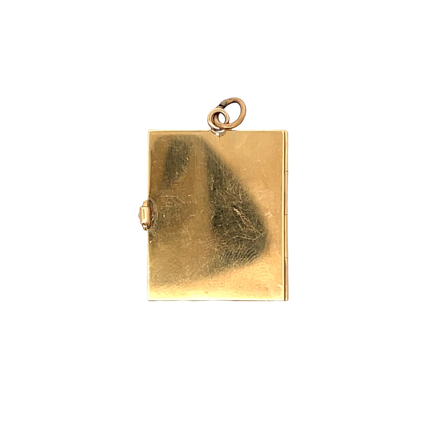 Vintage Mid-Century Book Locket Pendant 14k Yellow Gold