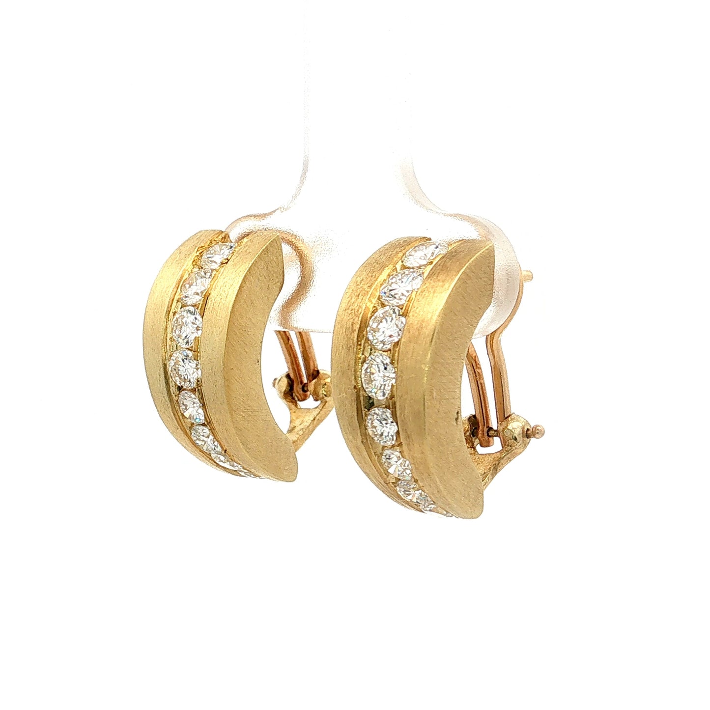 1.16 Diamond Hoop Earrings 14k Yellow Gold