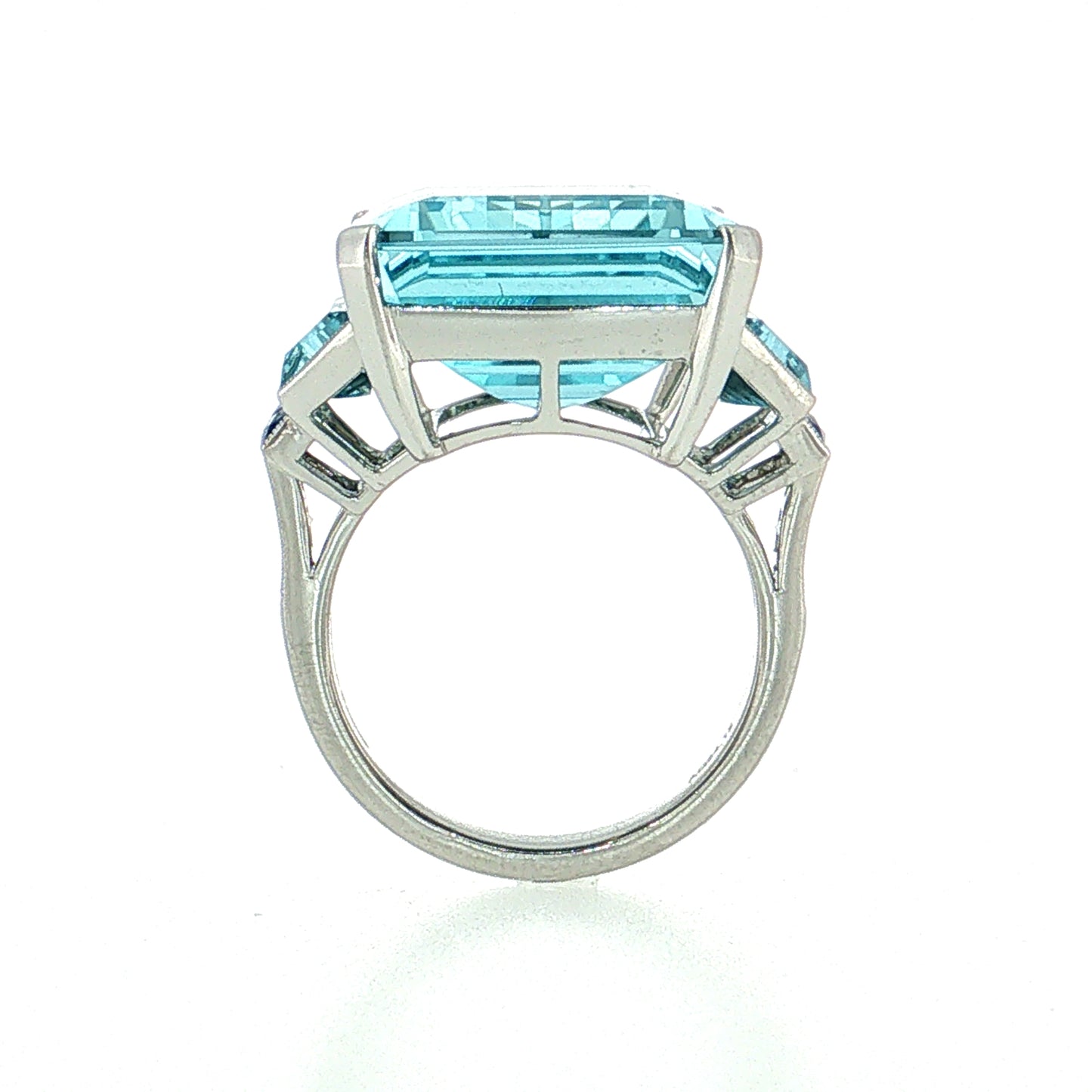 24.12 Aquamarine Cocktail Ring Platinum