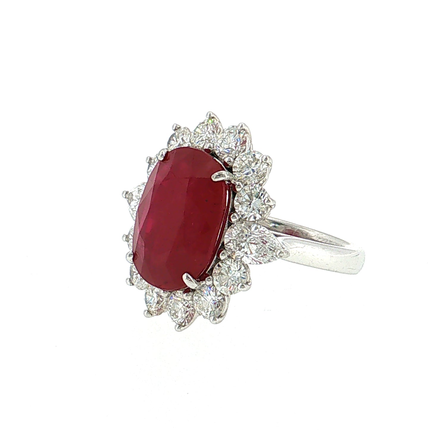 8.86 Ruby & Diamond Cocktail Ring Platinum