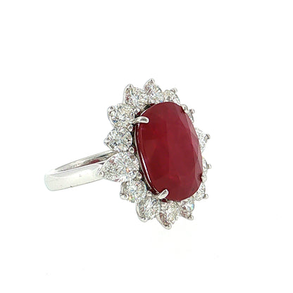 8.86 Ruby & Diamond Cocktail Ring Platinum