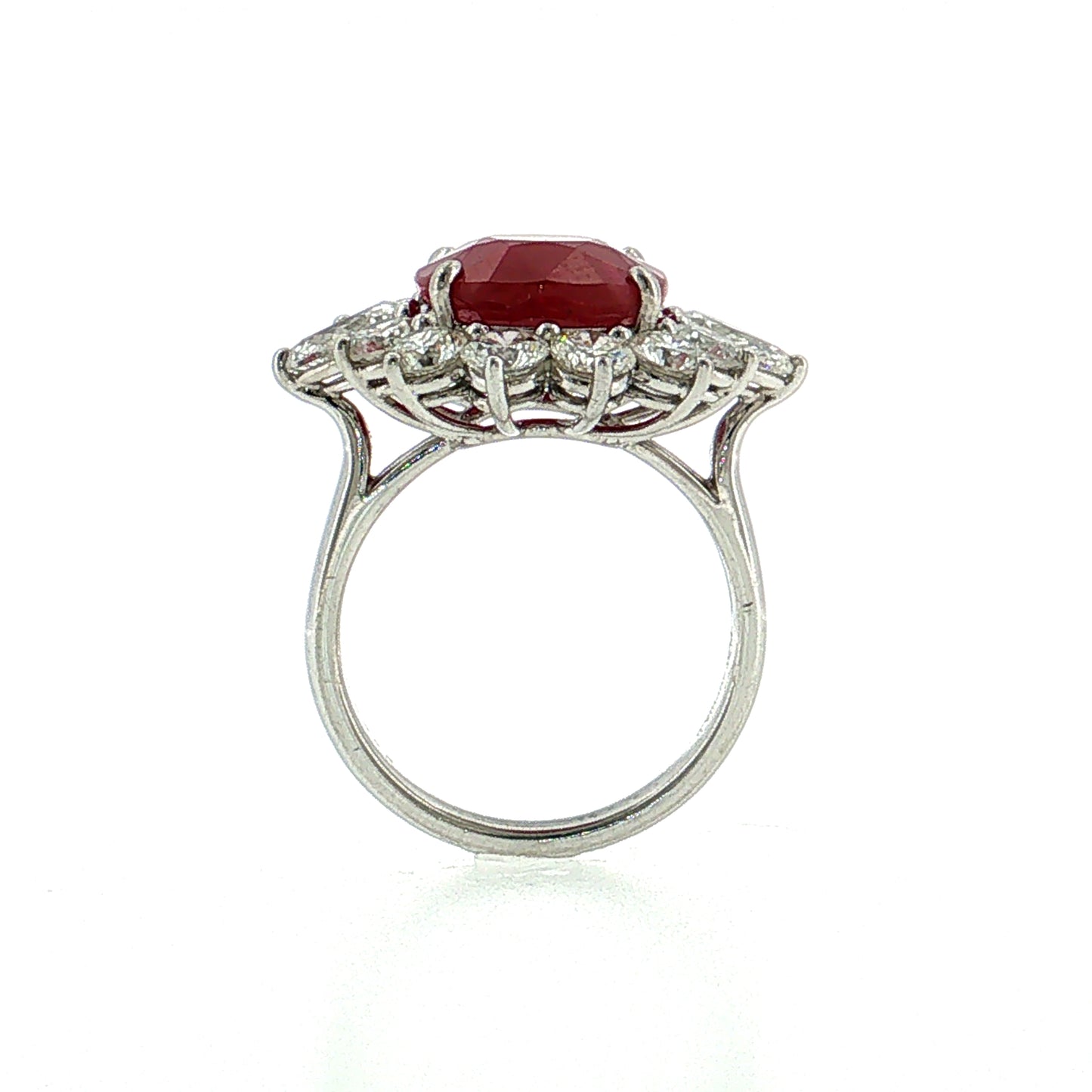 8.86 Ruby & Diamond Cocktail Ring Platinum