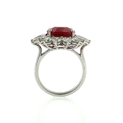 8.86 Ruby & Diamond Cocktail Ring Platinum