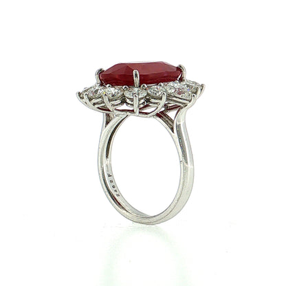 8.86 Ruby & Diamond Cocktail Ring Platinum