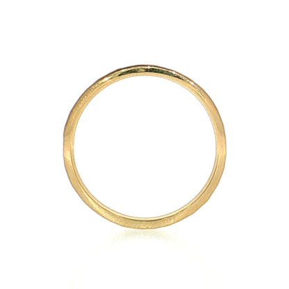 Satin Finish Wedding Band 18k Yellow Gold