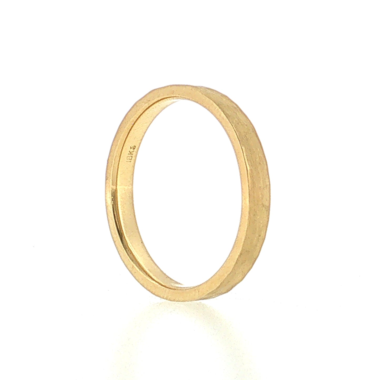 Satin Finish Wedding Band 18k Yellow Gold