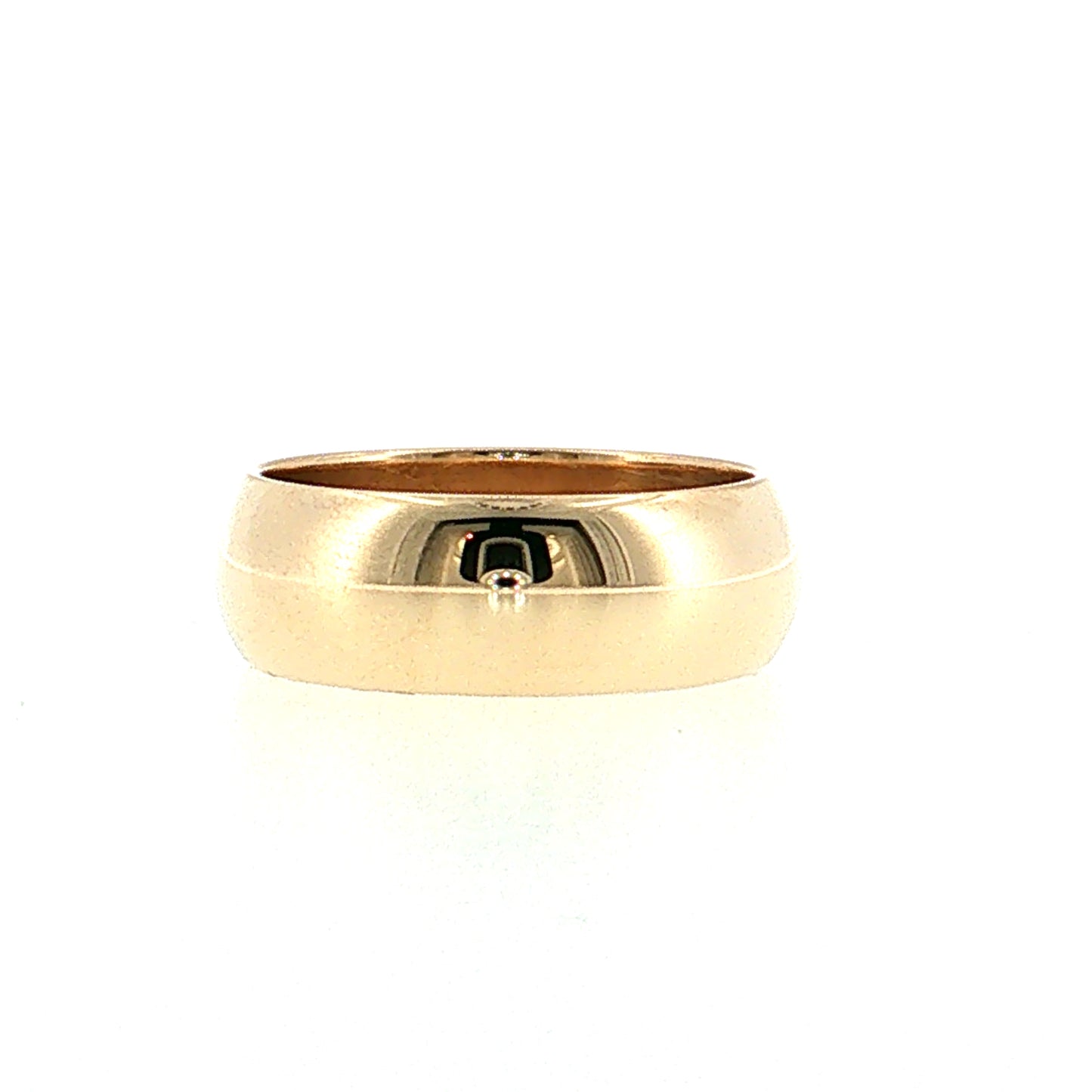 7mm Half Round Wedding Band 14k Yellow Gold