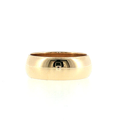 7mm Half Round Wedding Band 14k Yellow Gold