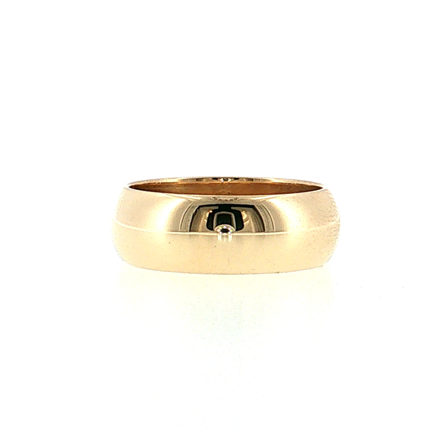 7mm Half Round Wedding Band 14k Yellow Gold