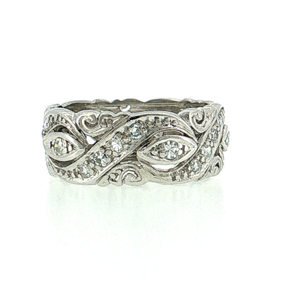.70 Vintage Mid-Century Diamond Eternity Band Platinum