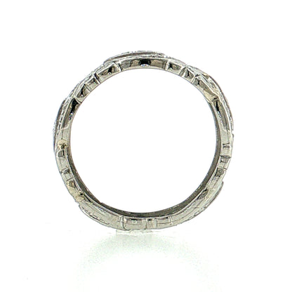.70 Vintage Mid-Century Diamond Eternity Band Platinum