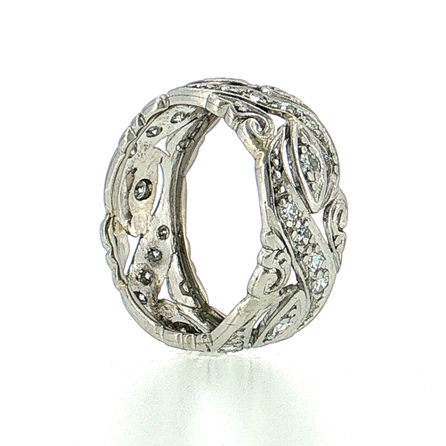 .70 Vintage Mid-Century Diamond Eternity Band Platinum
