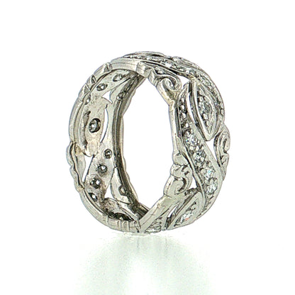 .70 Vintage Mid-Century Diamond Eternity Band Platinum