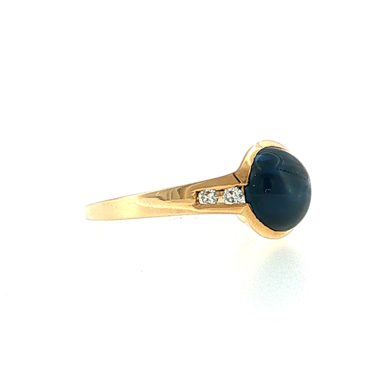 3.11 Star Sapphire Cocktail Ring 14k Yellow Gold