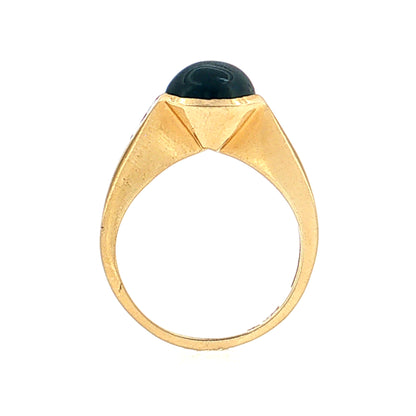 3.11 Star Sapphire Cocktail Ring 14k Yellow Gold