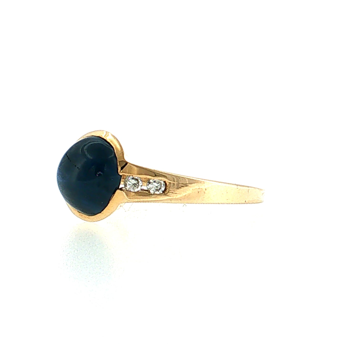 3.11 Star Sapphire Cocktail Ring 14k Yellow Gold