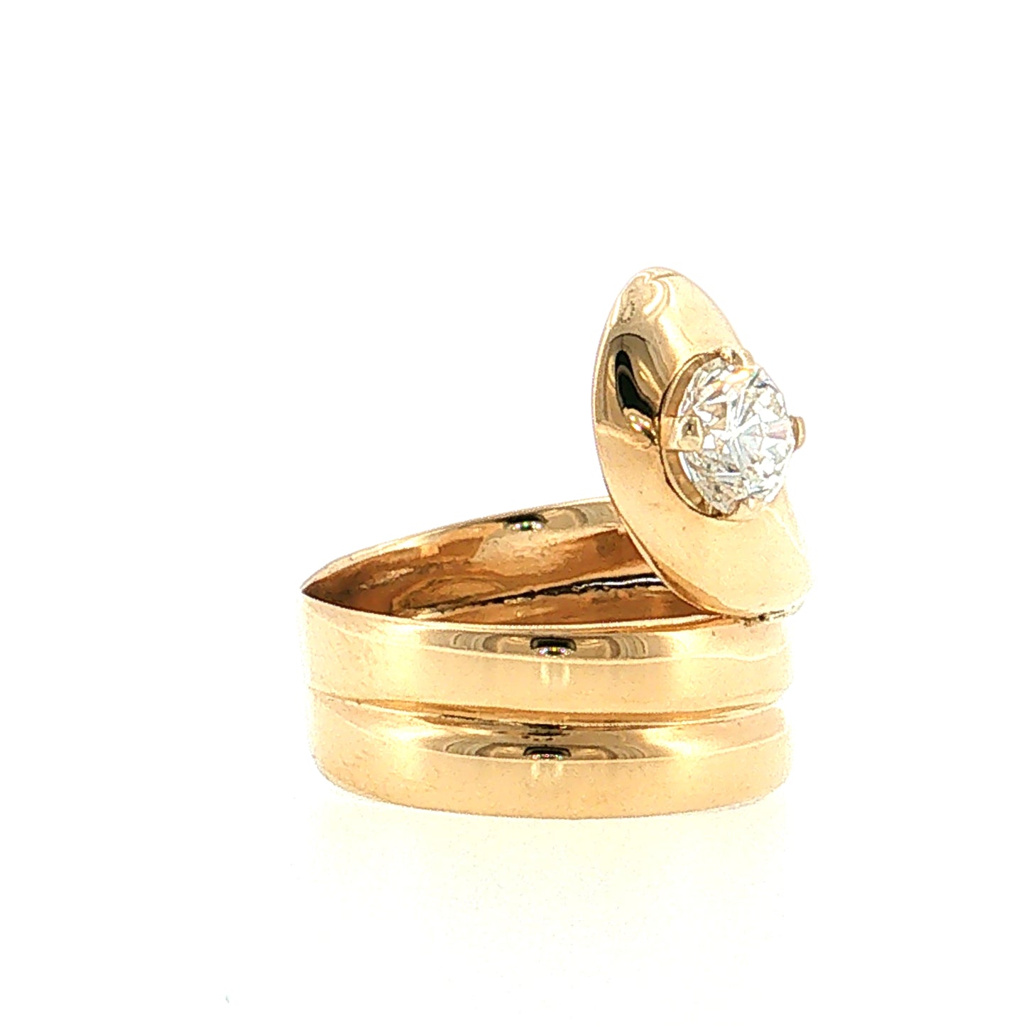 .84 Victorian Diamond Snake Cocktail Ring 18k