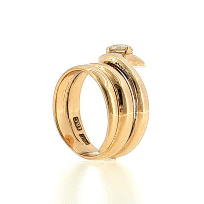 .84 Victorian Diamond Snake Cocktail Ring 18k