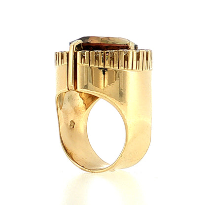 16.21 Bicolor Tourmaline Cocktail Ring 18k Yellow Gold