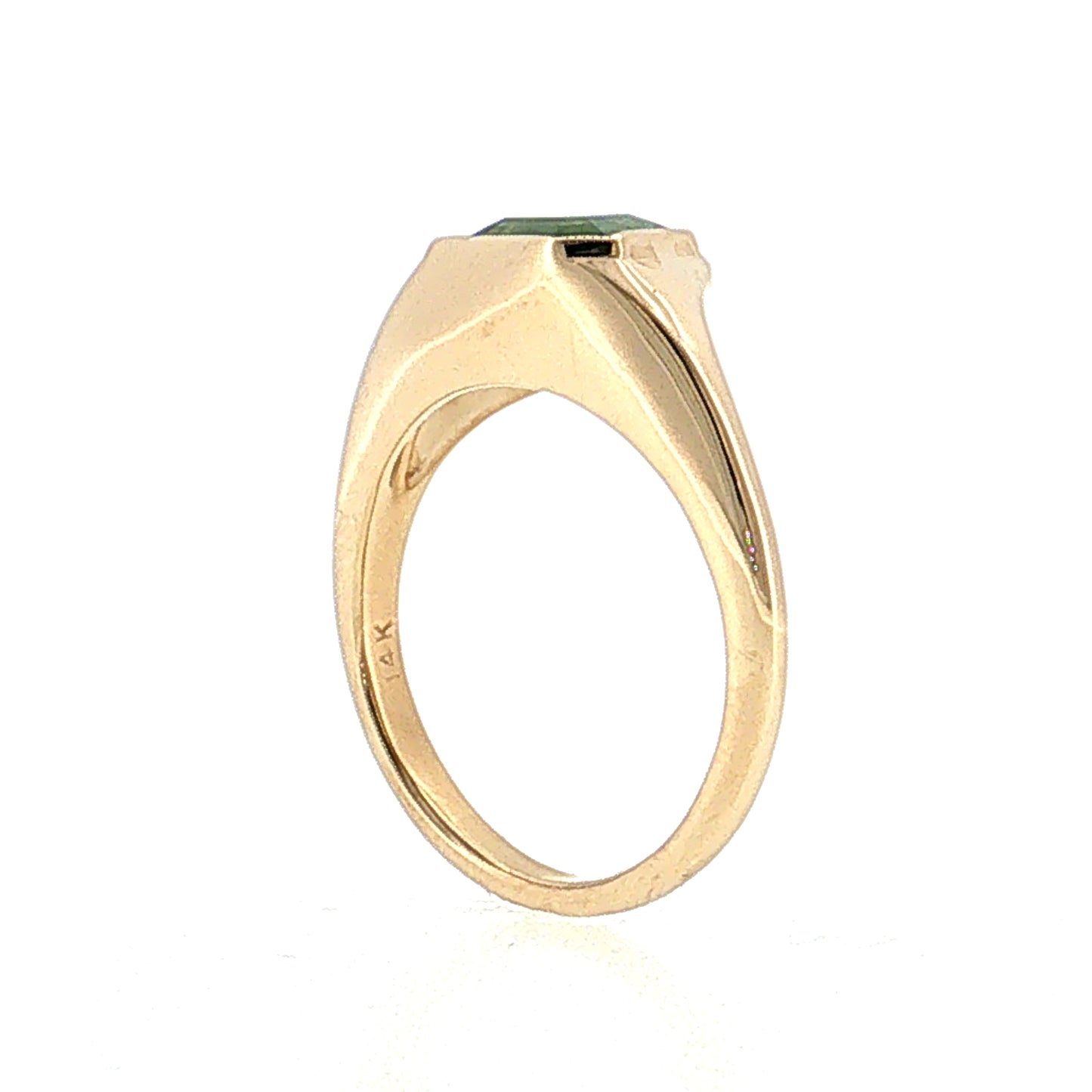 1.68 Shield Cut Sapphire Solitaire Ring 14k
