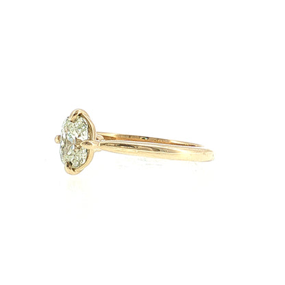 1.01 Old Mine Cushion Diamond Engagement Ring 14k