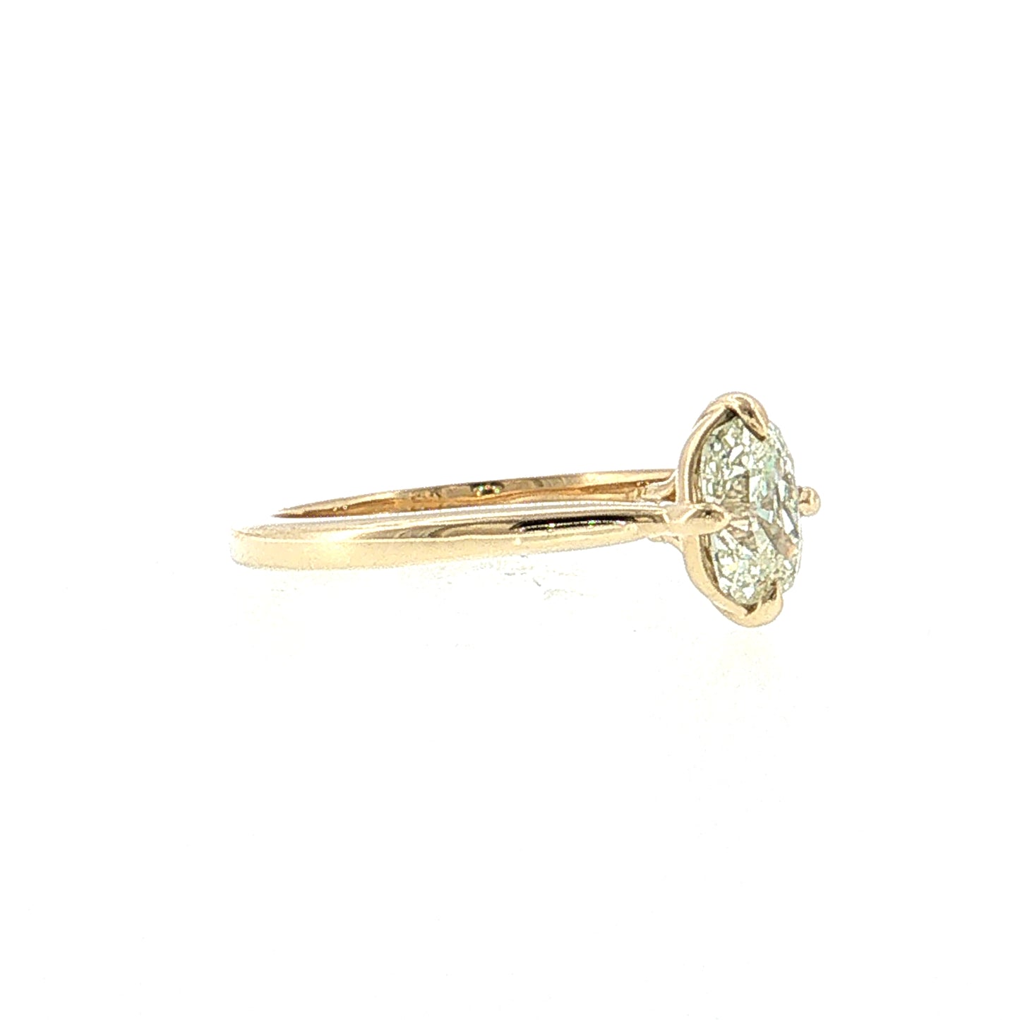 1.01 Old Mine Cushion Diamond Engagement Ring 14k