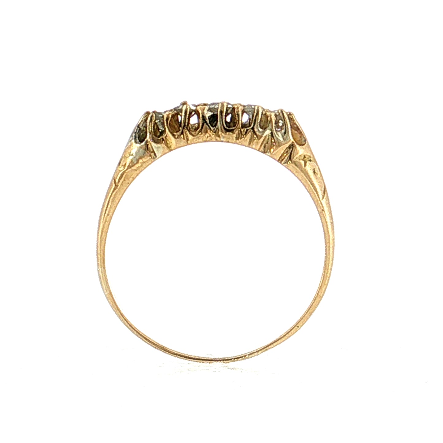Victorian Diamond Five Stone Stacking Ring 18k