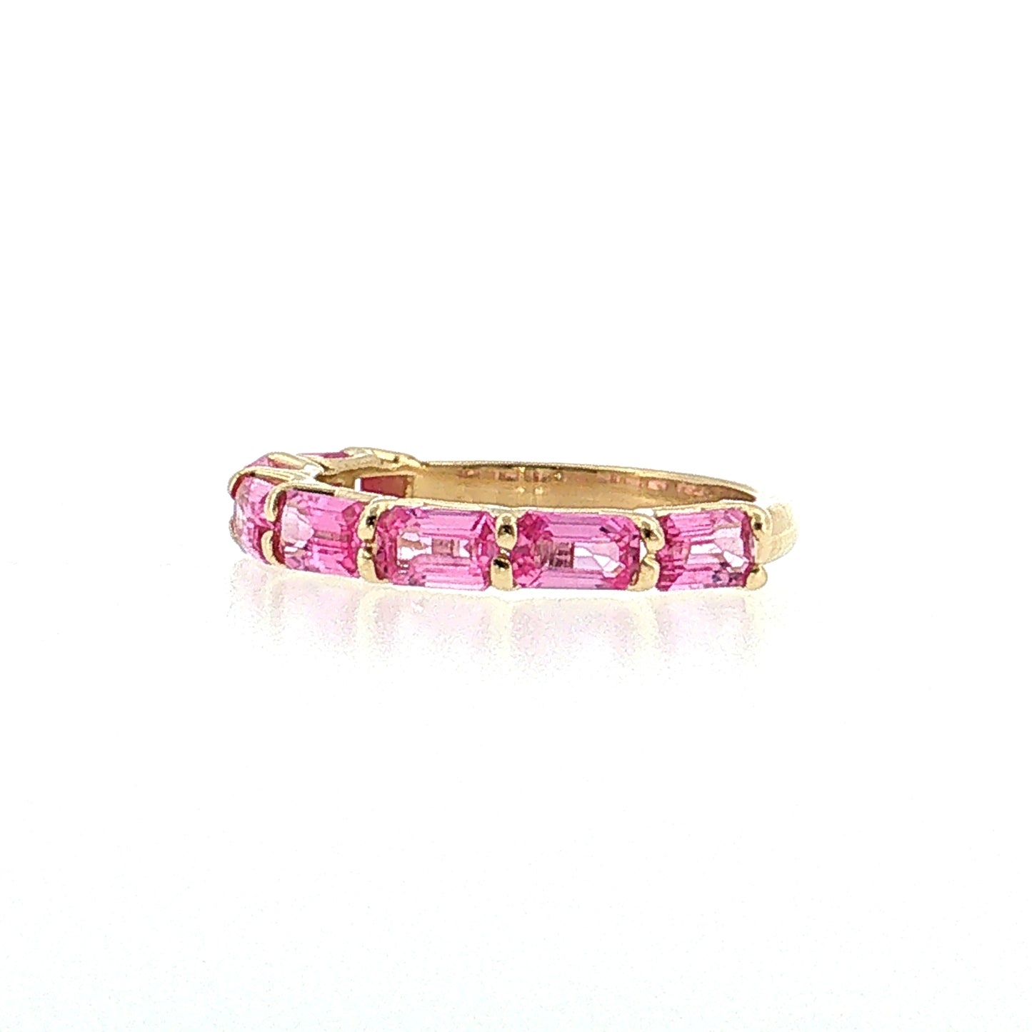 2.45 Baguette Sapphire Half-Eternity Ring 14k