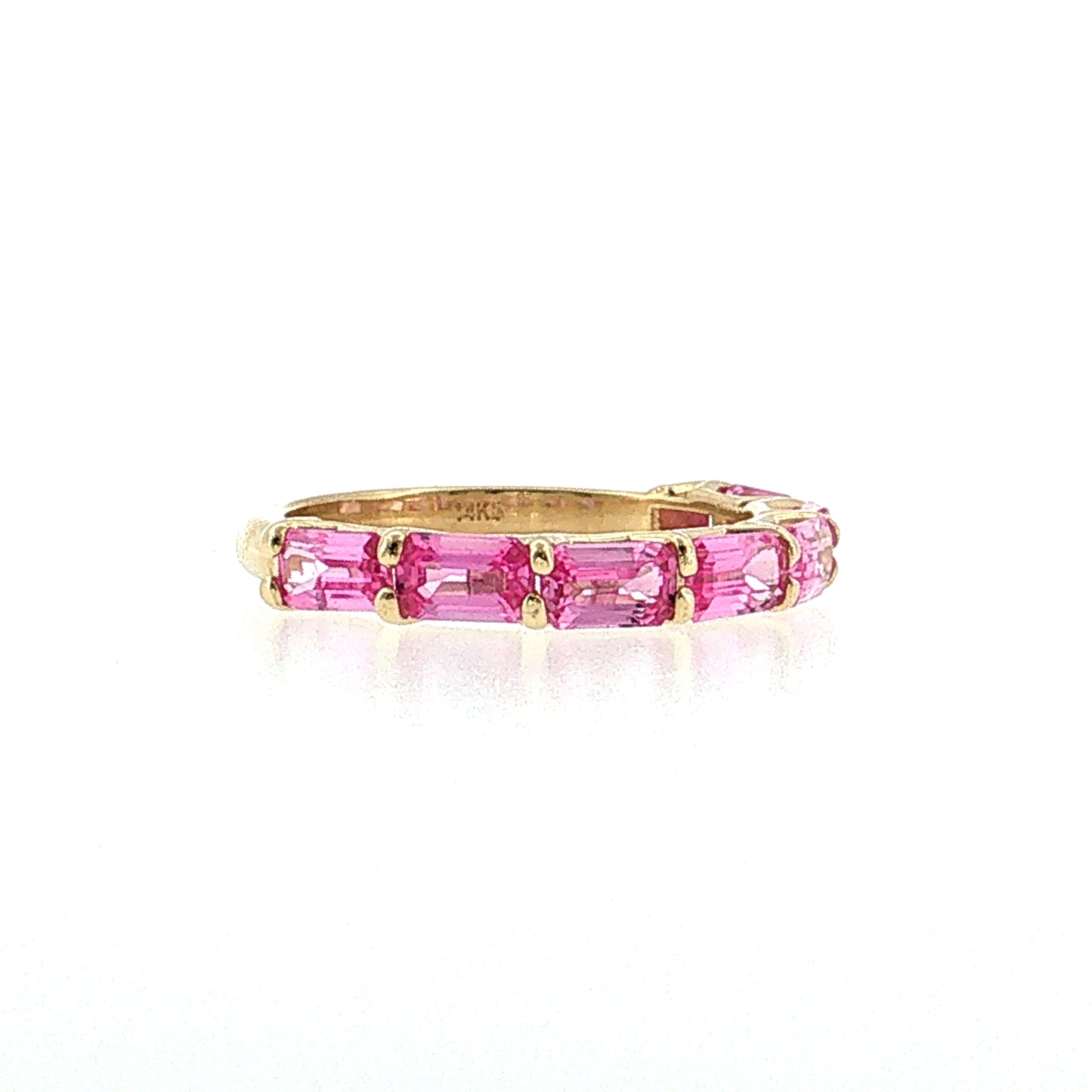 2.45 Baguette Sapphire Half-Eternity Ring 14k