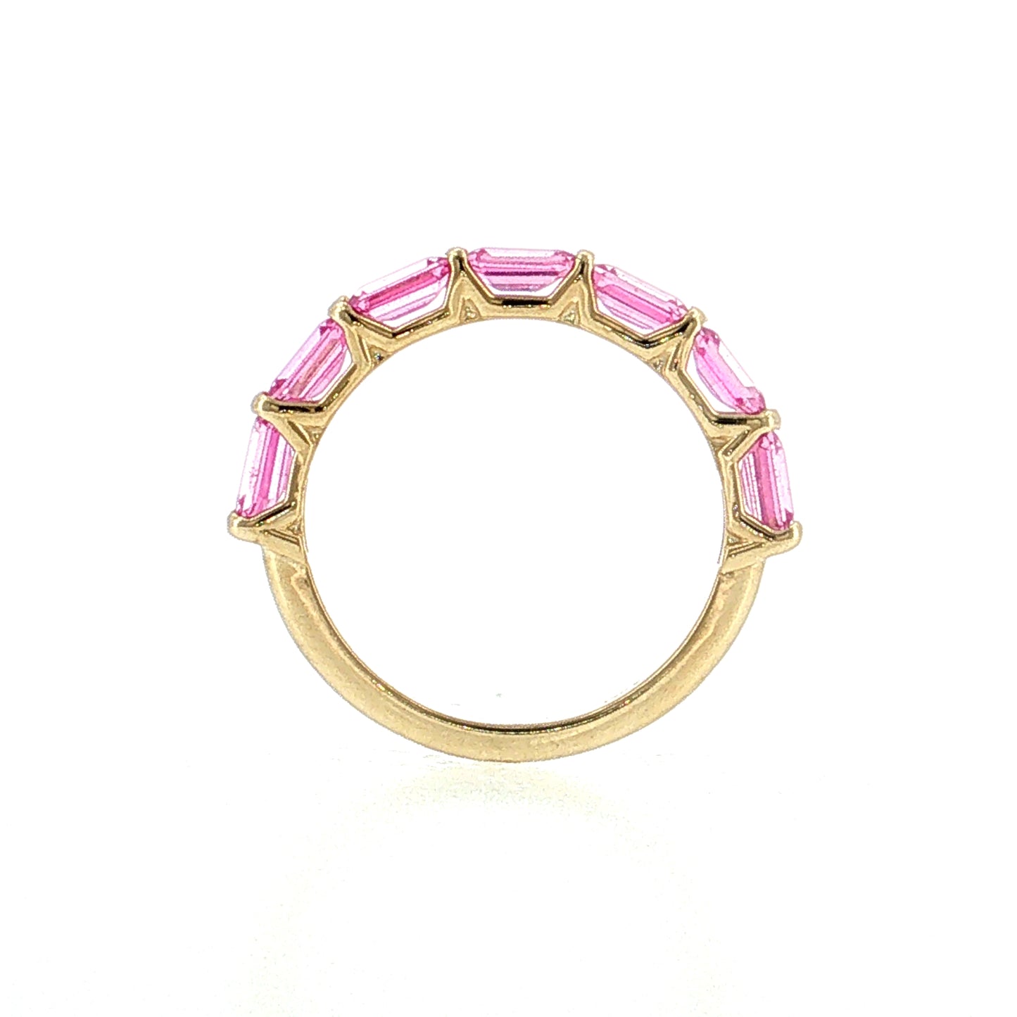 2.45 Baguette Sapphire Half-Eternity Ring 14k