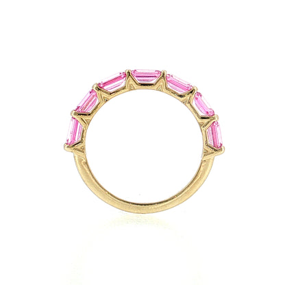 2.45 Baguette Sapphire Half-Eternity Ring 14k