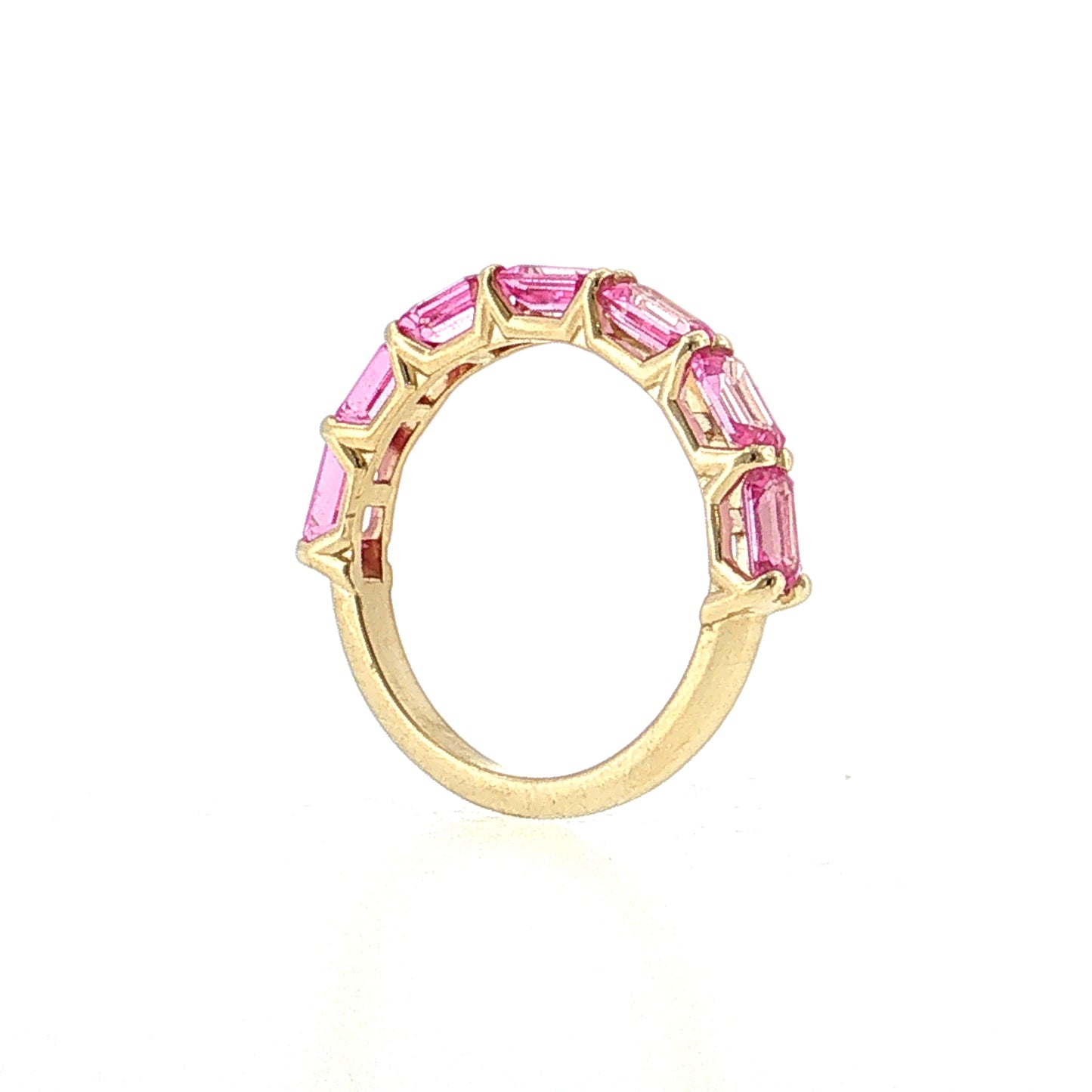 2.45 Baguette Sapphire Half-Eternity Ring 14k